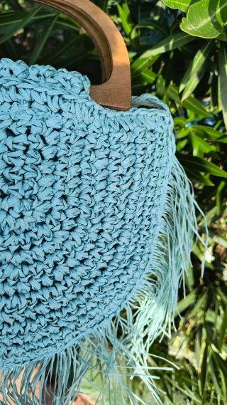 Bolso bandolera azul claro