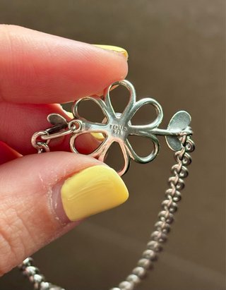Pulsera Tous Plata Ley Flor Perla