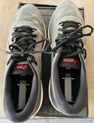 Sapatilhas Asics Corrida Cinza e Vermelho