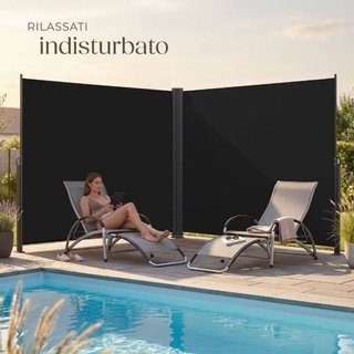 Tenda da sole laterale doppia estensibile con meccanismo di