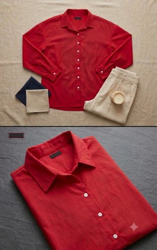 Camisa roja de manga larga
