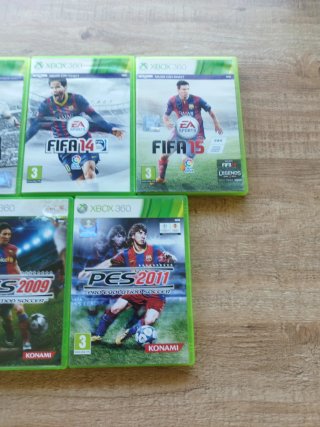 Lote 5 Juegos Fútbol Xbox 360: FIFA y PES