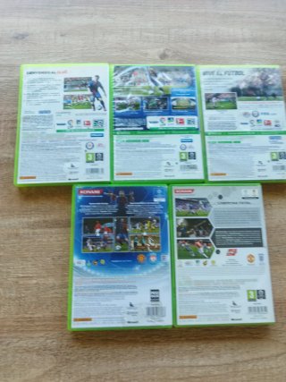Lote 5 Juegos Fútbol Xbox 360: FIFA y PES