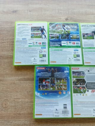 Lote 5 Juegos Fútbol Xbox 360: FIFA y PES