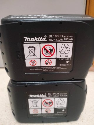 2 Baterias 18V 6Ah para Makita LXT Tipo BL1860B