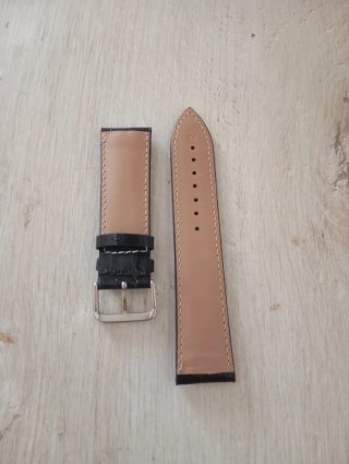 Cinturino Orologio 24mm Pelle Nero