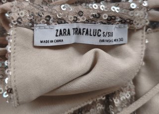 Top Zara Lentejuelas S/S18 Espalda Abierta