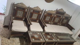 Sillas a echo en Egipto Madera Tallada y Taracead