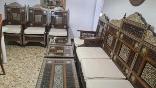 Sillas a echo en Egipto Madera Tallada y Taracead