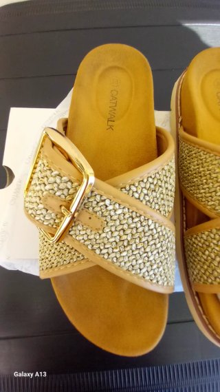 Sandali bassi Catwalk marrone/oro taglia 38