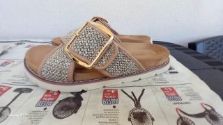 Sandali bassi Catwalk marrone/oro taglia 38