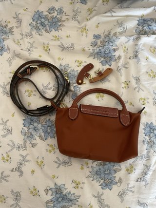 Bolsa Longchamp Mini XS Castanha