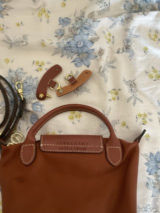 Bolsa Longchamp Mini XS Castanha