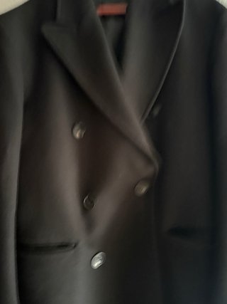 Abrigo largo Zara hombre negro