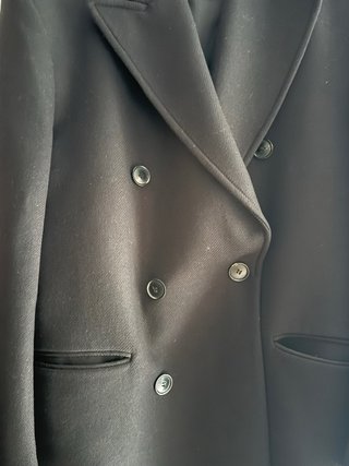 Abrigo largo Zara hombre negro