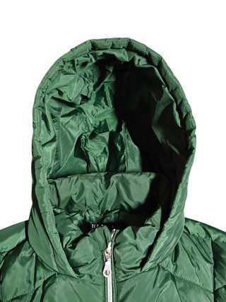 TEX piumino giacca cappuccio outdoor verde donna L