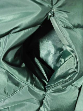TEX piumino giacca cappuccio outdoor verde donna L