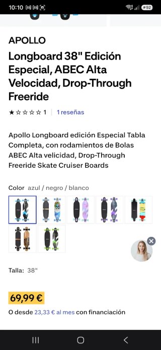 Nuevo! Longboard Apollo Matei 38" DT Nuevo a estre