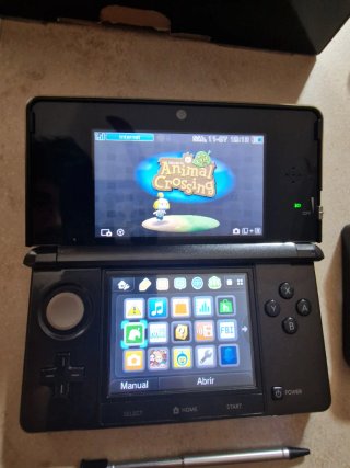 Nintendo 3DS Cosmos Black + Animal Crossing