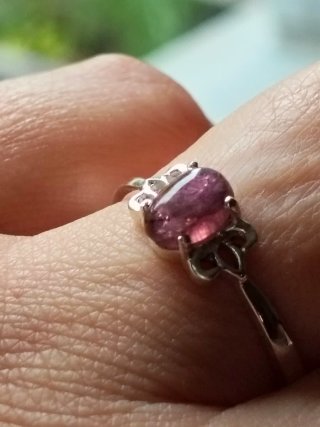Anillo Plata 925 Turmalina Rosa