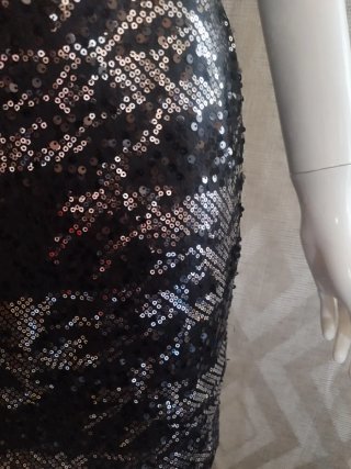 Vestido fiesta lentejuelas negro/plata