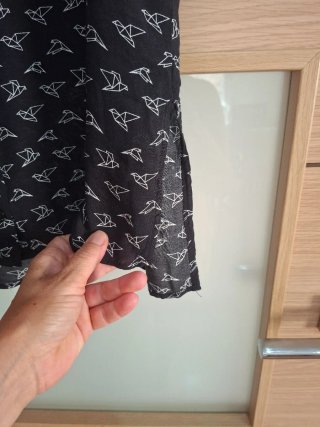 Camisa sin mangas con estampado de pájaros