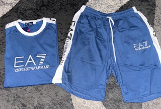 Camiseta y pantalón corto Azul Talla XL
