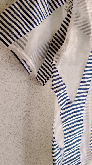 Blusa transparente con detalle hilos