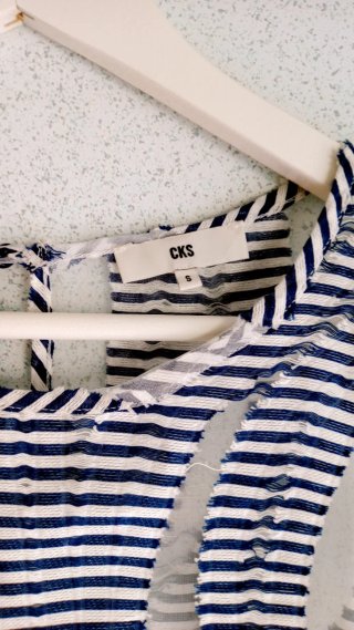 Blusa transparente con detalle hilos