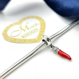 Charm Argento 925 Cornicello Rosso