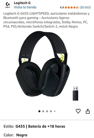 Logitech G435 Auriculares Inalámbricos