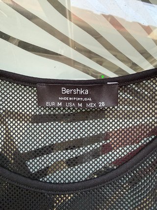 Body Bershka negro mesh Talla M