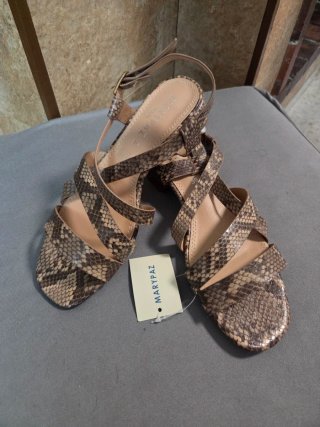 Sandalias Marypaz piel serpiente talla 39