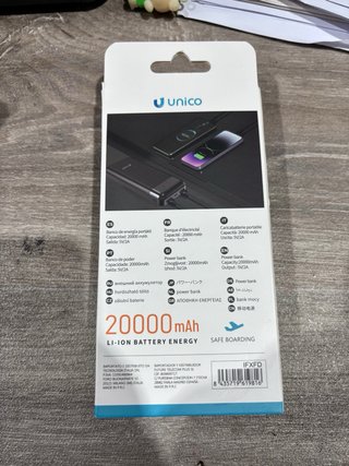 Power Bank Unico 20000mAh Doble USB Negra