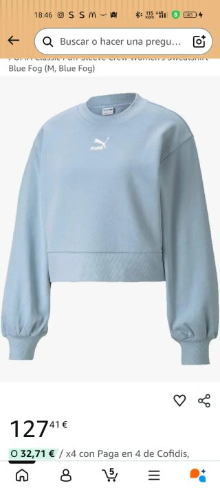 Sudadera Puma Azul