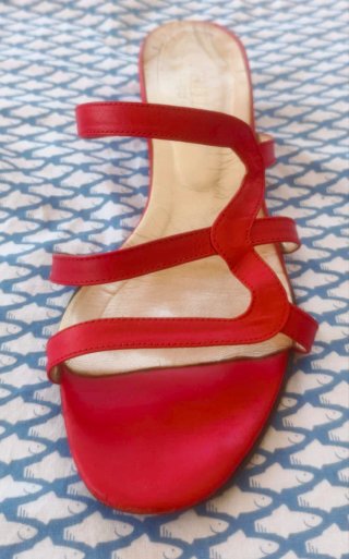Sandalias Patricia Piel Rojas Talla 37