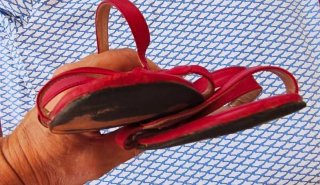 Sandalias Patricia Piel Rojas Talla 37