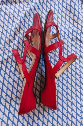 Sandalias Patricia Piel Rojas Talla 37