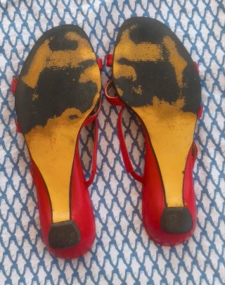 Sandalias Patricia Piel Rojas Talla 37