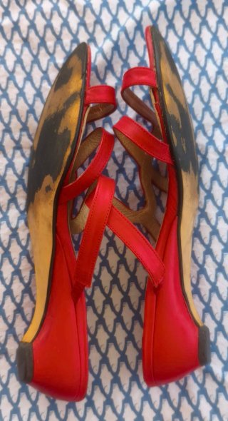 Sandalias Patricia Piel Rojas Talla 37