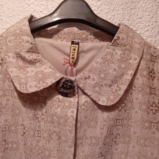 Abrigo ligero Jacquard beige talla única