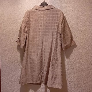 Abrigo ligero Jacquard beige talla única