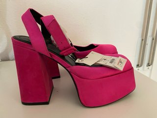 Zapatos plataforma fucsia Zara Talla 38.5