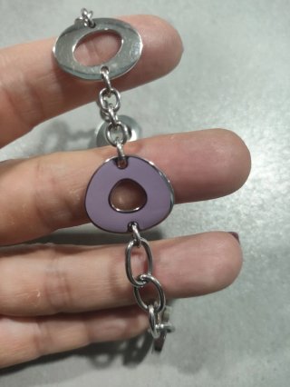 Pulsera Lotus acero y esmalte