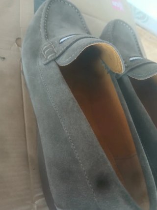 Mocasines Geox grises de ante