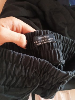 Pantalones anchos negros Bershka