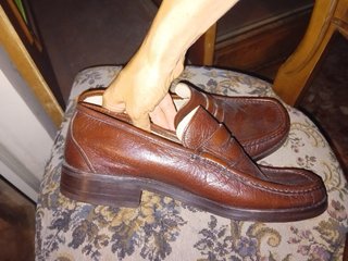 Scarpe uomo marroni vintage pelle