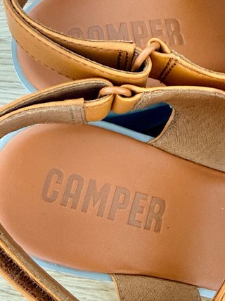 Sandalias Camper Naranja Cuña