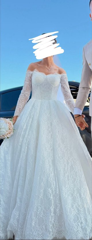 Vestido de Novia Encaje Manga Larga