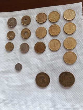 Lote de monedas antiguas españolas